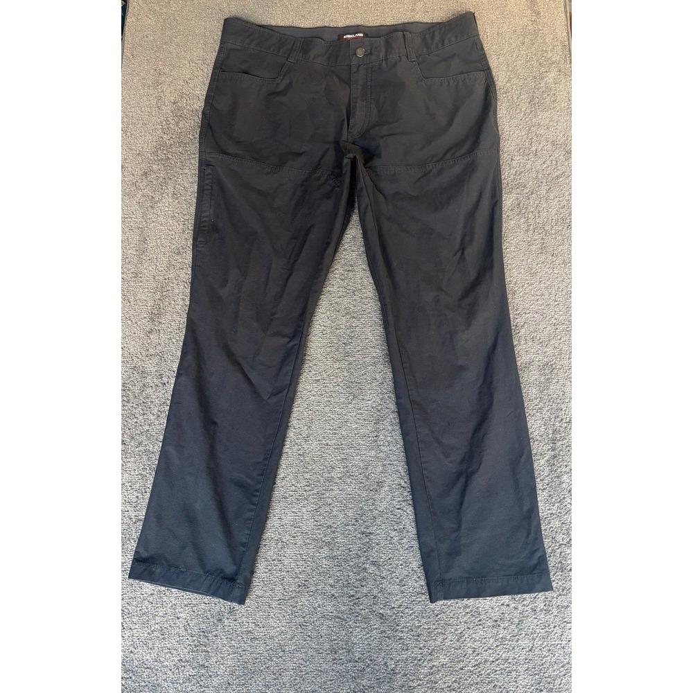 Kirkland Signature Men Pants Black Straight‎ Leg Cargo Work Casual Size 40x32
